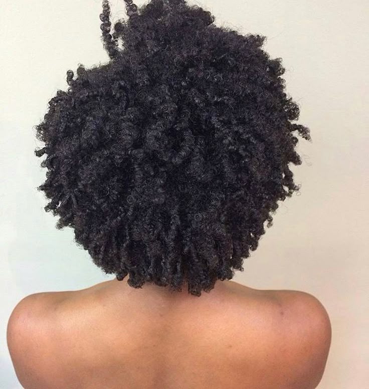 Close-up view of tightly coiled 4C hair texture