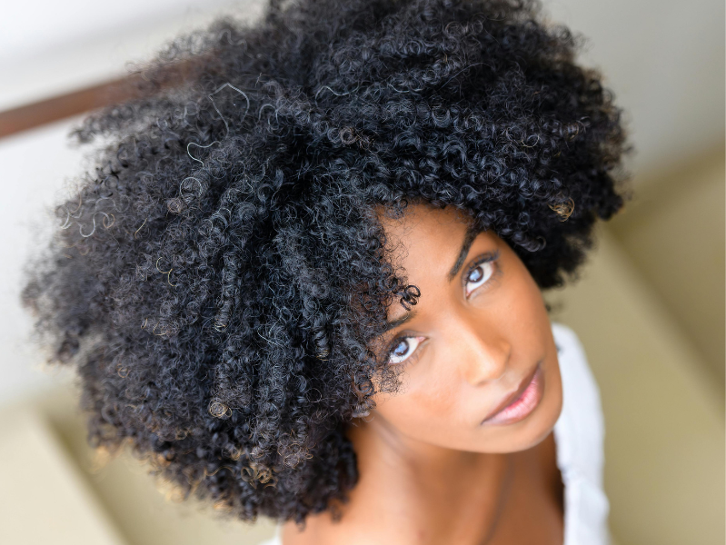 Healthy moisturized 4C hair with a soft appearance