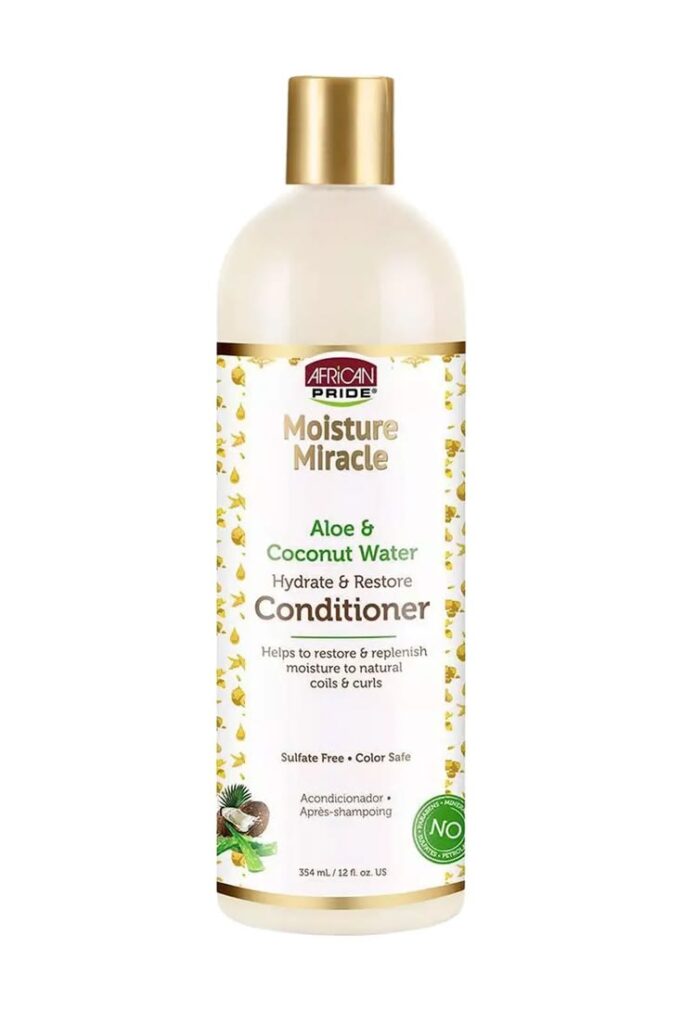 African Pride Moisture Miracle Coconut Oil & Baobab Oil Conditioner.