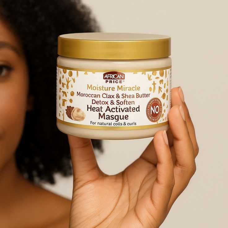 African Pride Moisture Miracle Moroccan Clay & Shea Butter Masque.