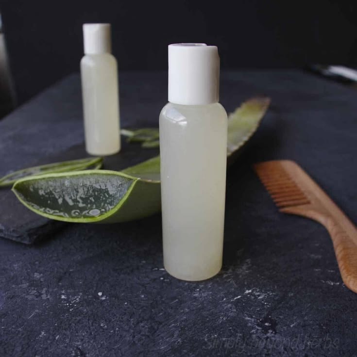 Homemade aloe vera and Castile soap shampoo for natural 4C hair.