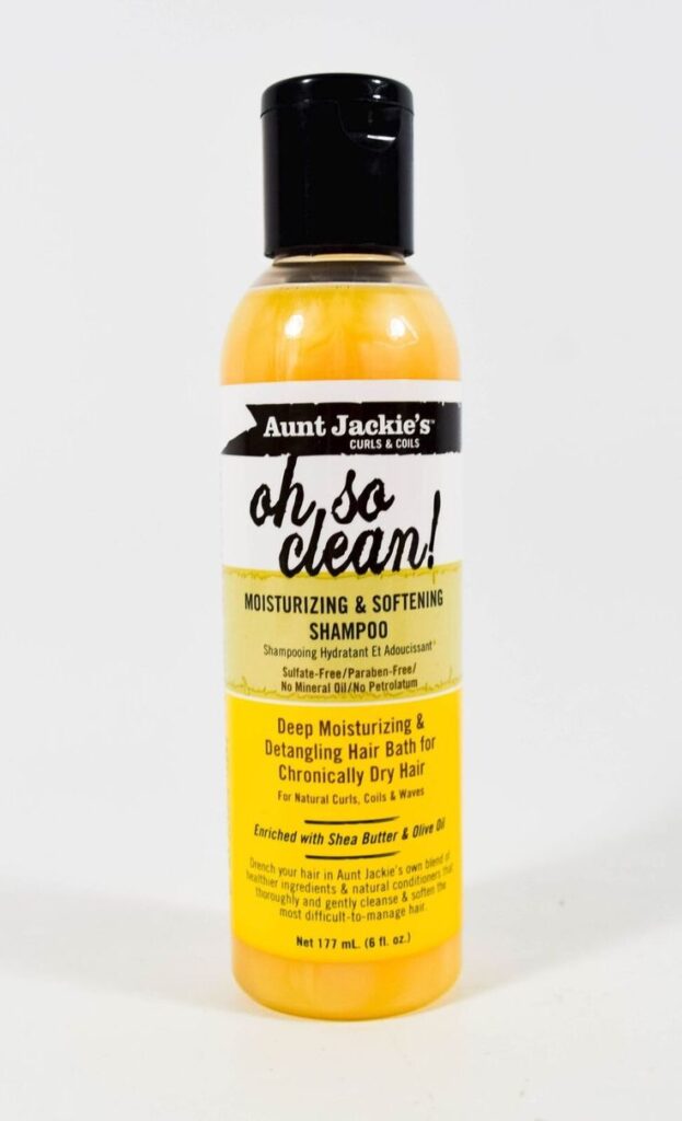 Aunt Jackie's Oh So Clean Moisturizing & Softening Shampoo for 4C hair.