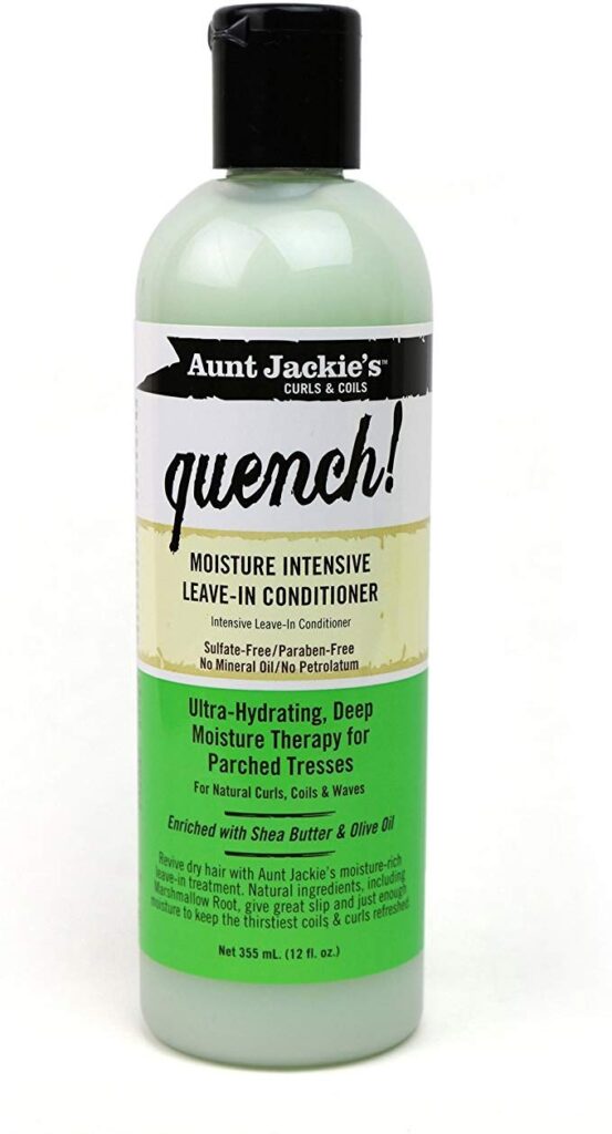 Aunt Jackie's Quench Moisture Intensive Leave-In Conditioner for 4C hair.