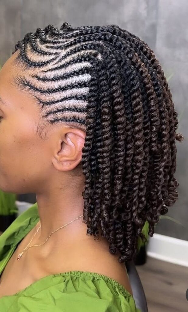 woman on a protective hairstyle