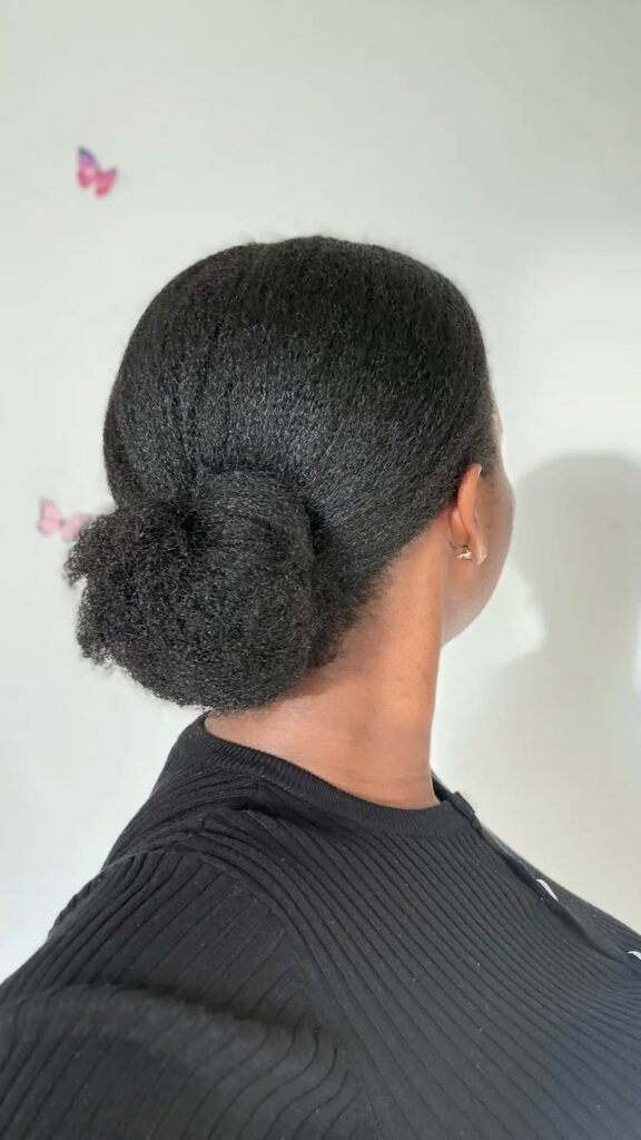 simple classic low bun hairstyle