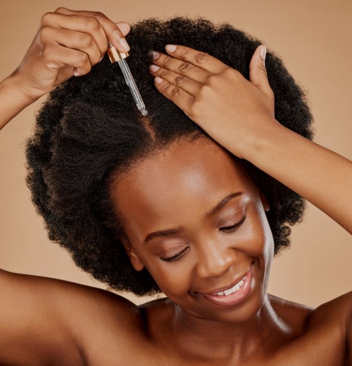 woman with a clean and healthy scalp