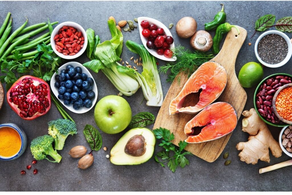 Healthy foods that support stronger natural 4C hair and help stop hair breakage.
