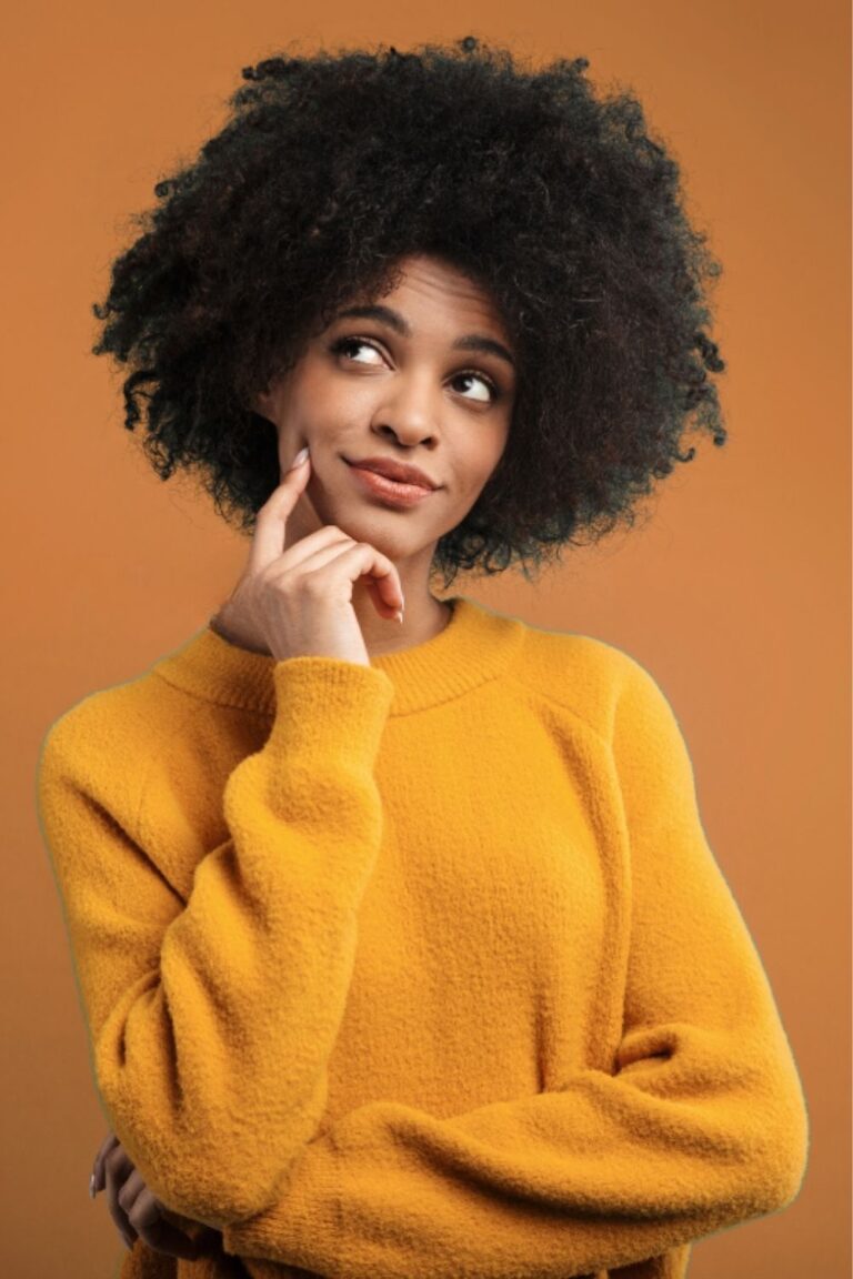 woman with 4c hair