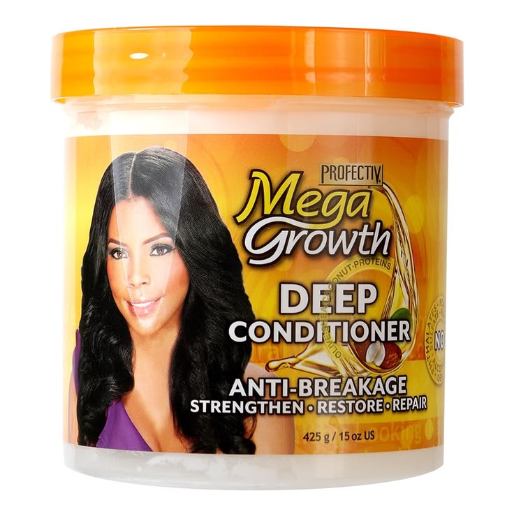 MegaGrowth Deep Conditioner for dry natural 4C hair.