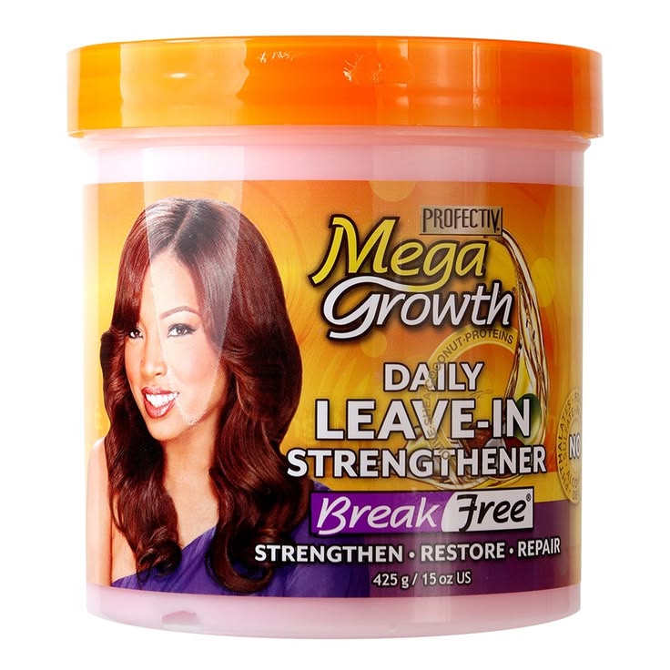 MegaGrowth Leave-In Strengthener for dry natural 4C hair.