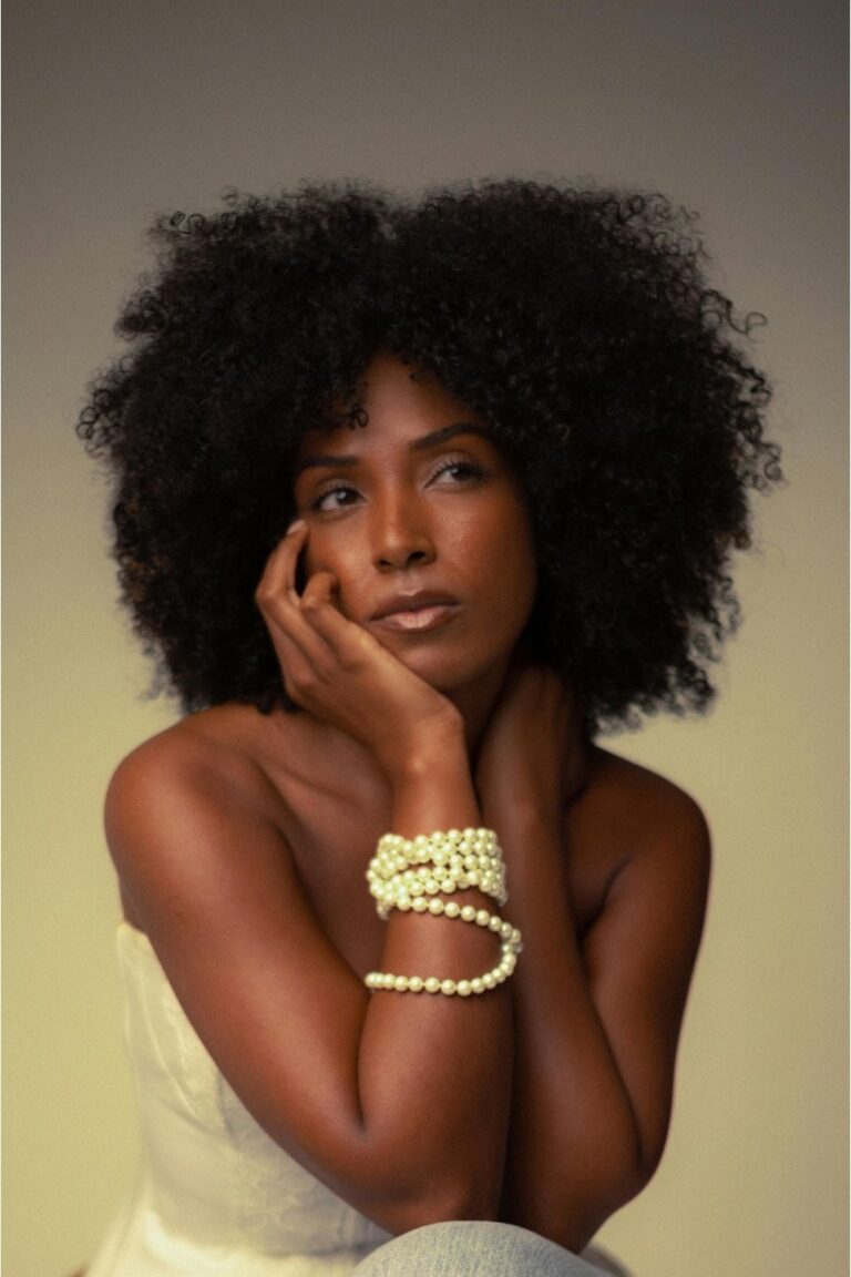beautiful black woman on 4c hair