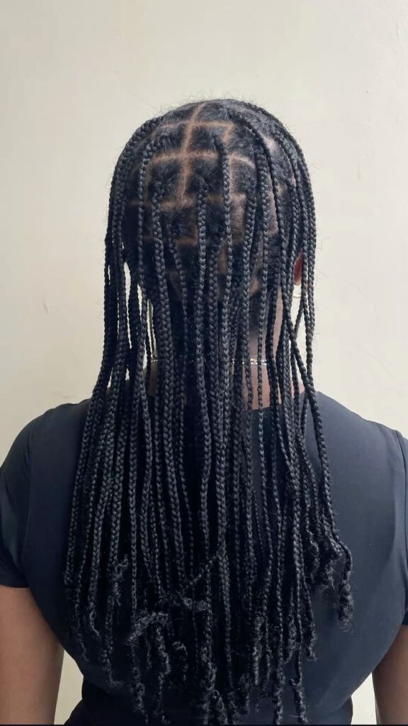 a woman on mini protective styling for hair growth