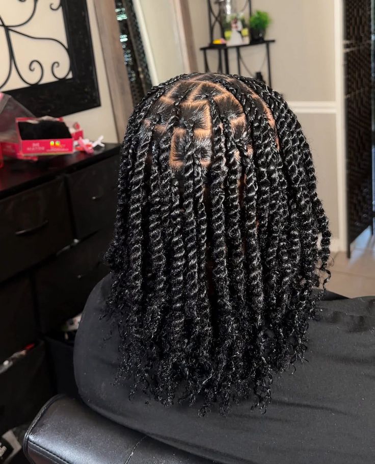 Neat rope twists on natural 4C hair.