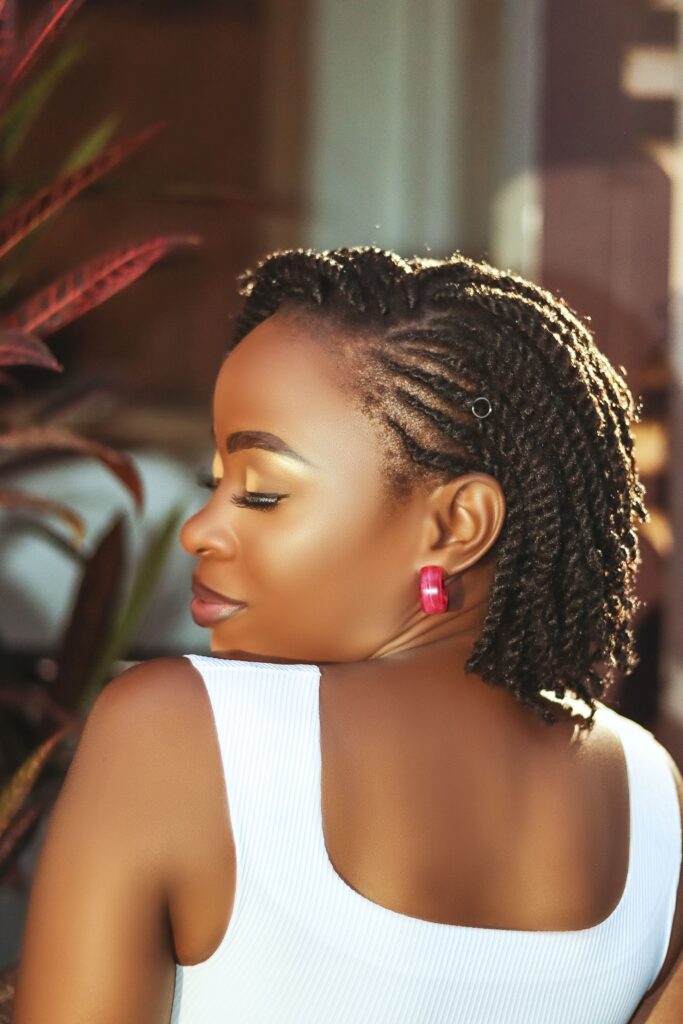 simple natural hair twist for hair protection