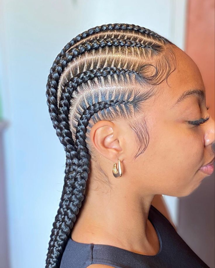 Stitch cornrows hairstyle