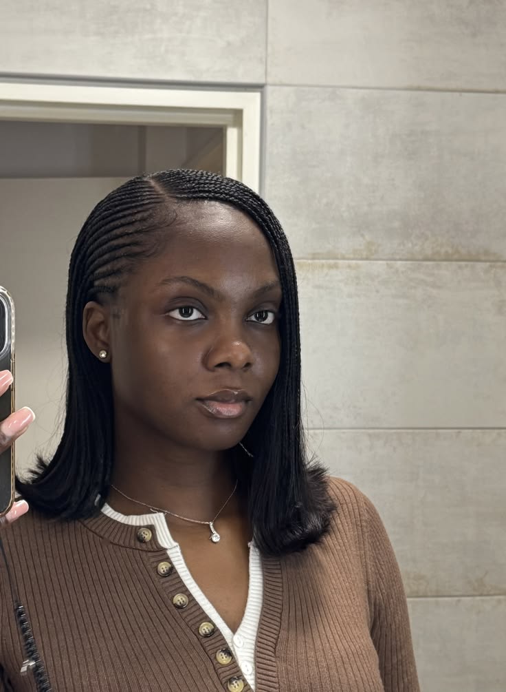 woman on styled hairstyle