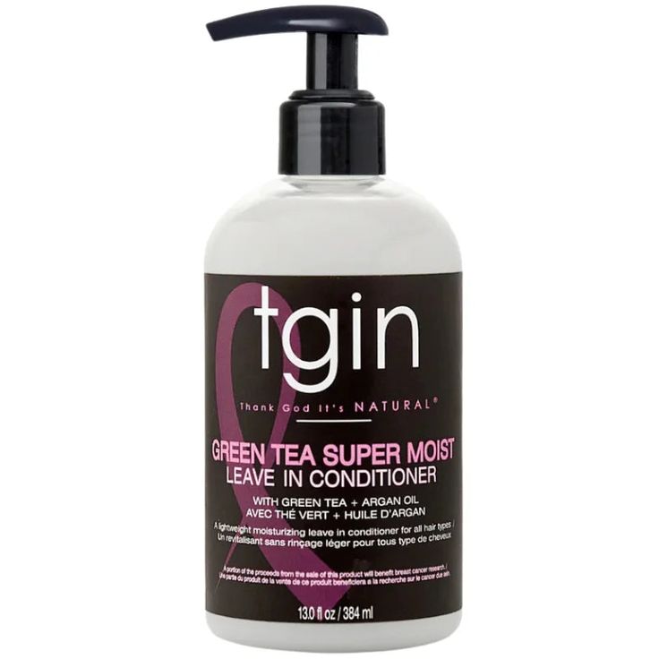 TGIN Green Tea Super Moist Leave-In Conditioner for 4C hair.