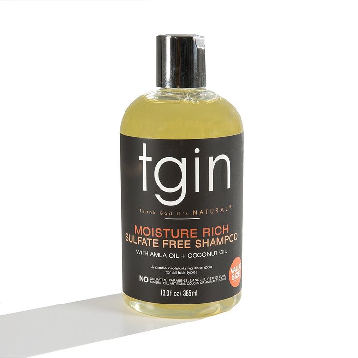 TGIN Moisture Rich Sulfate-Free Shampoo for natural 4C hair.