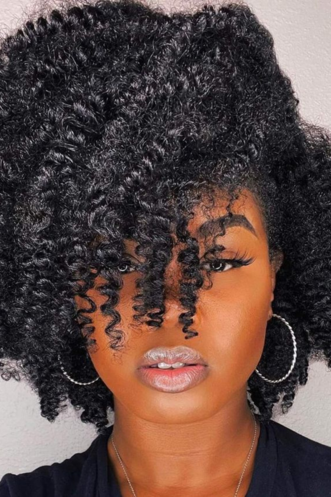 Beautiful twist-out style on natural 4C hair.