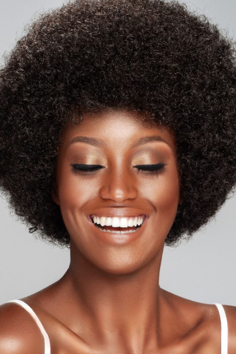 Black woman on afro hair