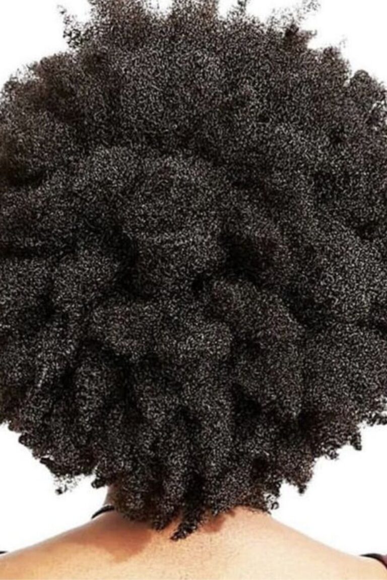 Woman with Type healthy 4C natural