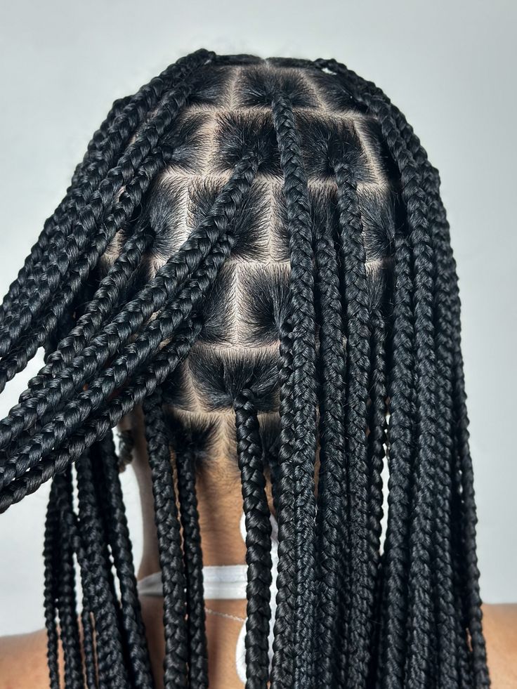 Box braids on natural 4C hair