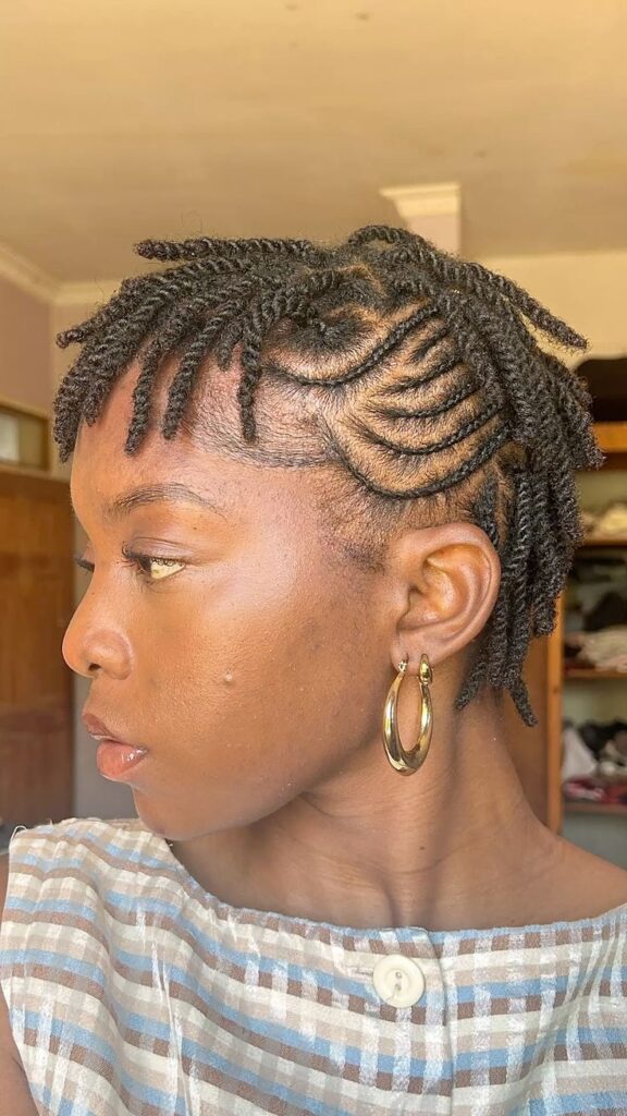 Braided mohawk hairstyle