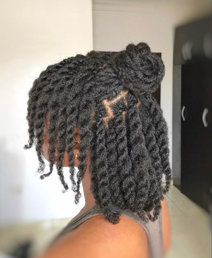 Protective chunky twists on natural 4C hair