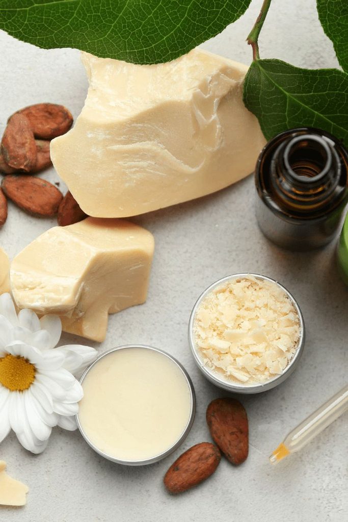 Cocoa butter and jojoba oil homemade hair butter