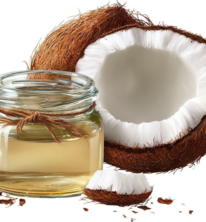 Coconut oil for scalp massage