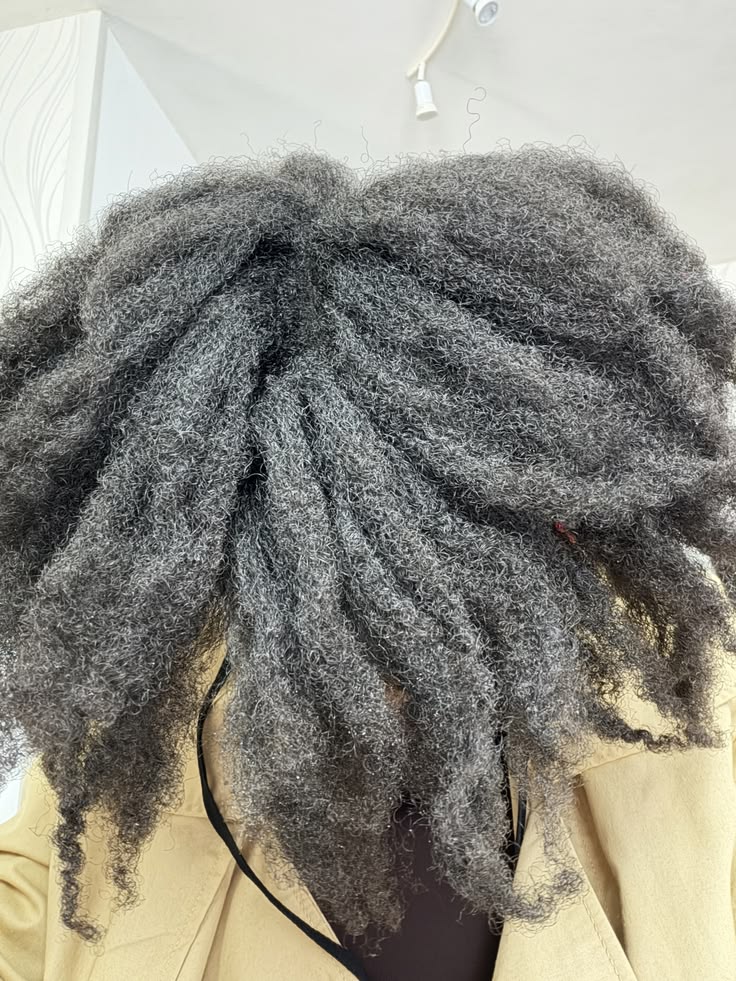 Dry natural 4C hair before styling