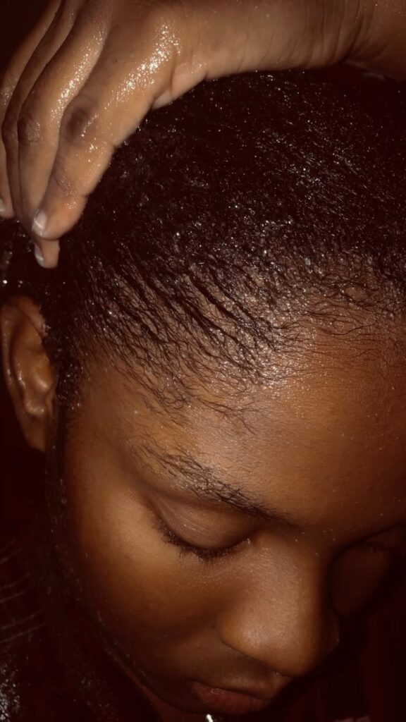Gentle wash day care for natural edges
