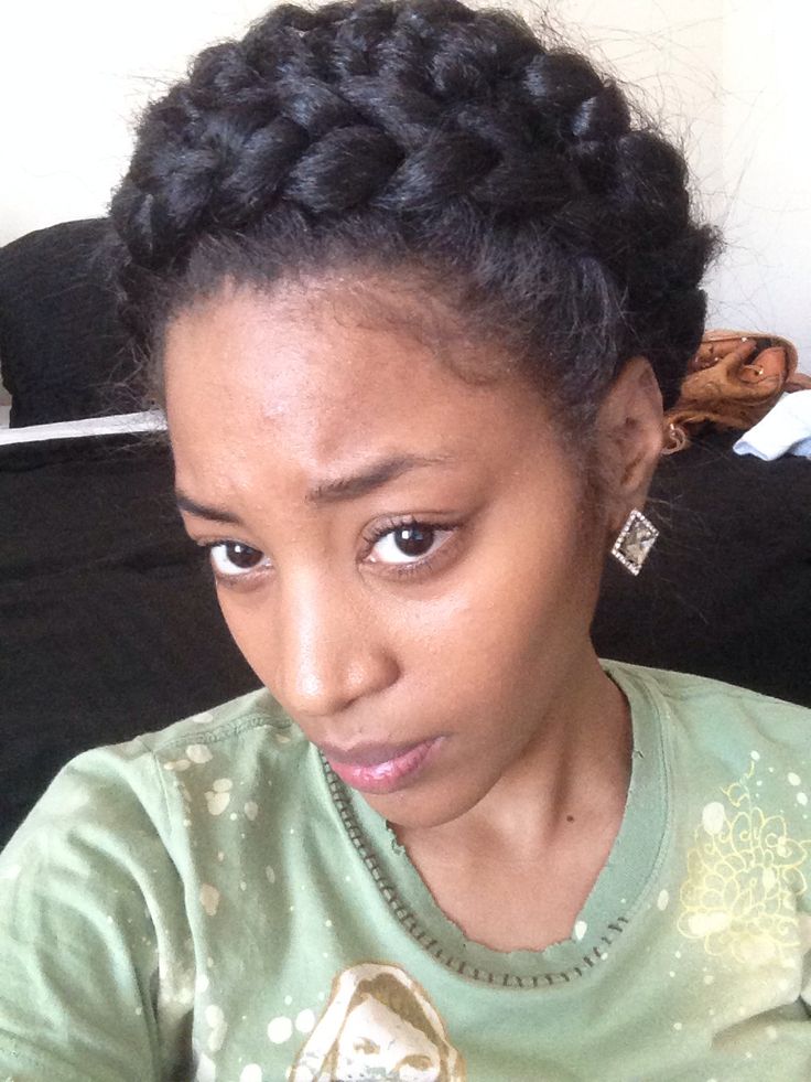 Halo braid on natural 4C hair