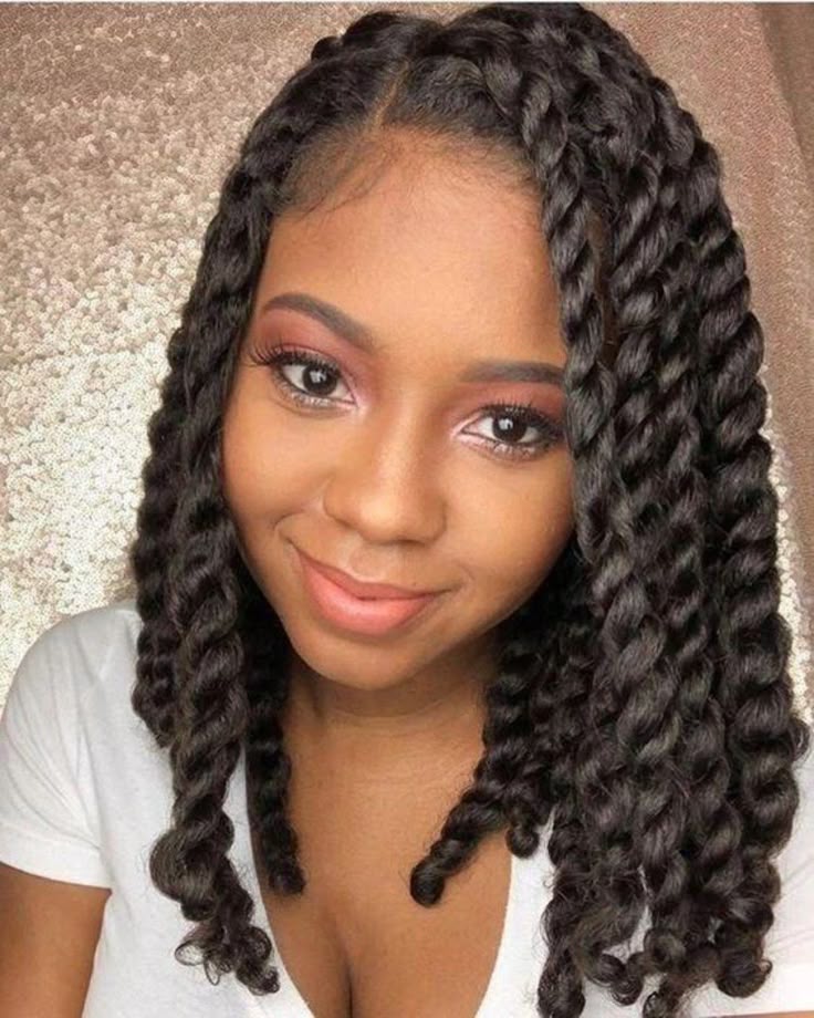 protective Havana twists on natural hair