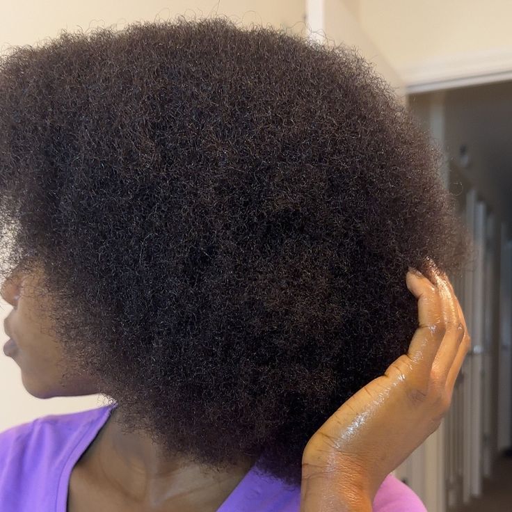 Healthy natural 4C hair prepared before starting a loc journey.