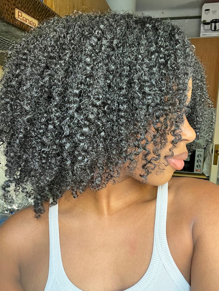 Healthy natural 4C hair after a gentle wash day routine