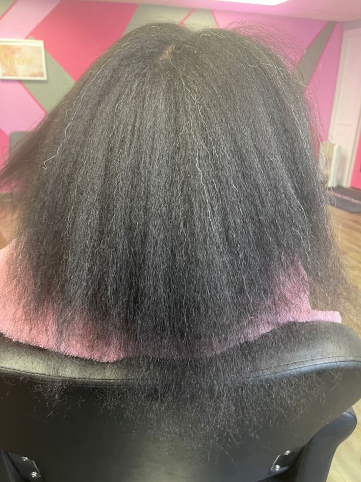 damaged relaxed hair ends
