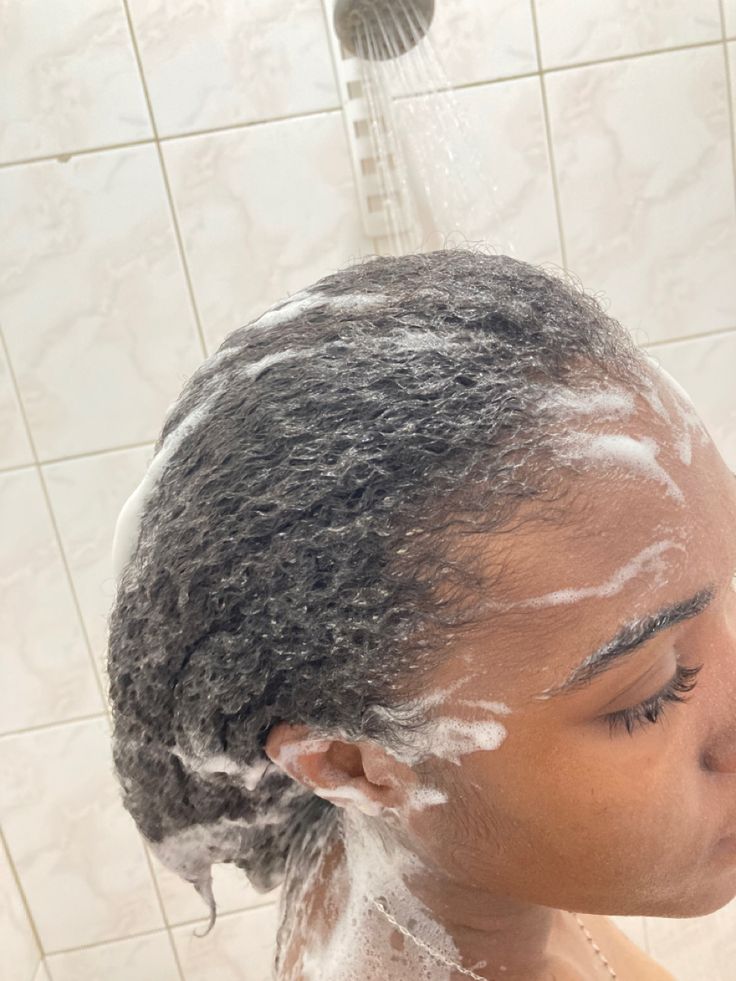 Wash day routine for high-porosity natural 4C hair.