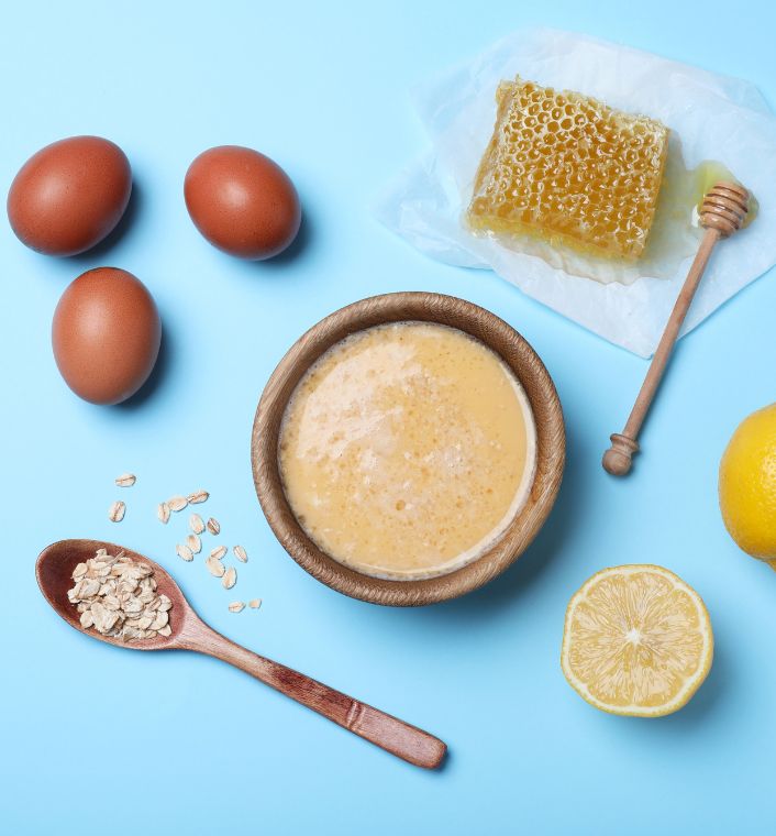 Ingredients for homemade deep conditioner