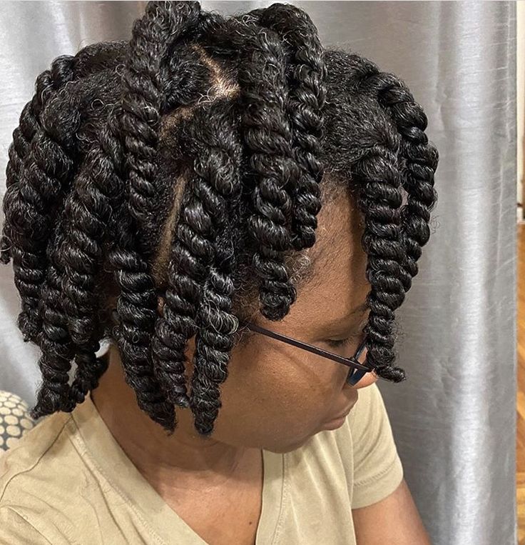 Healthy-looking, moisturized natural hair after applying home made hair butter