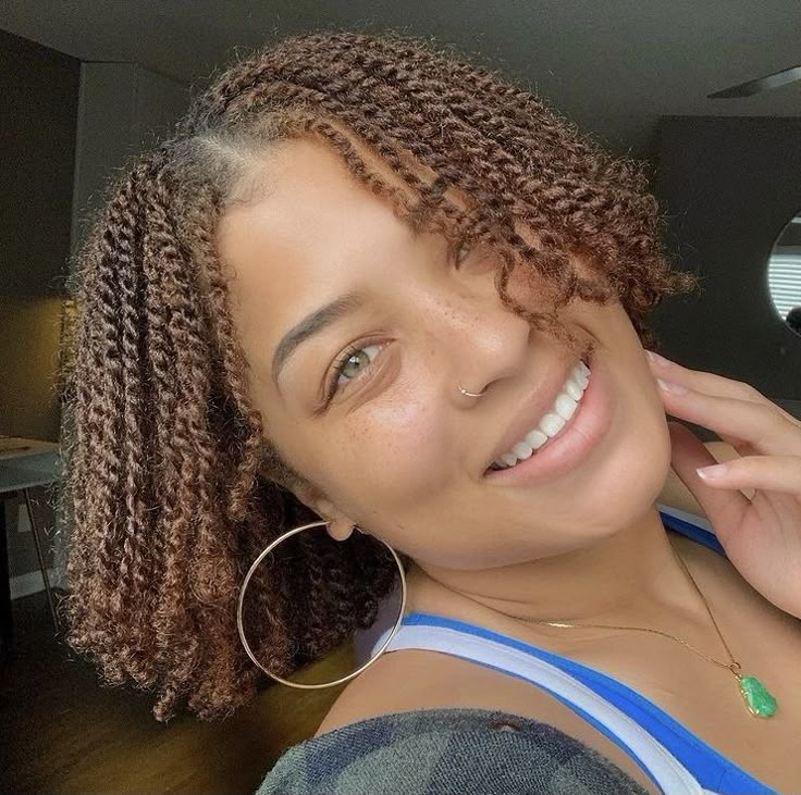 Protective mini twists on natural 4C hair