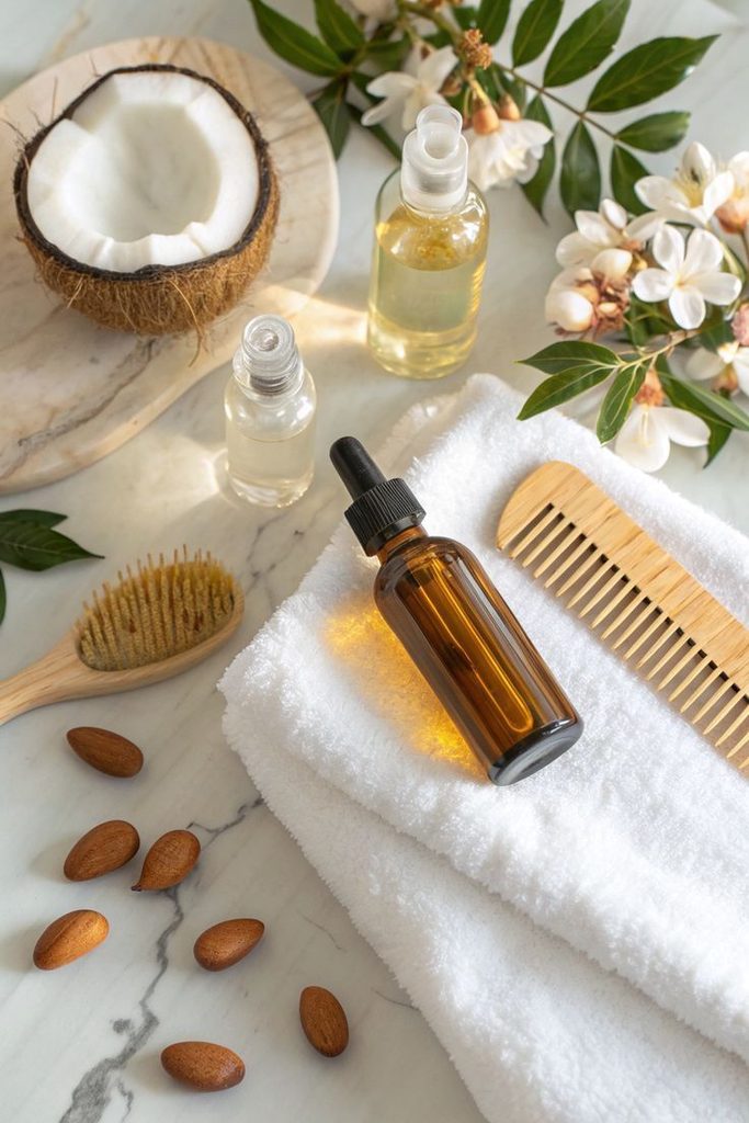 Natural ingredients used in scalp care