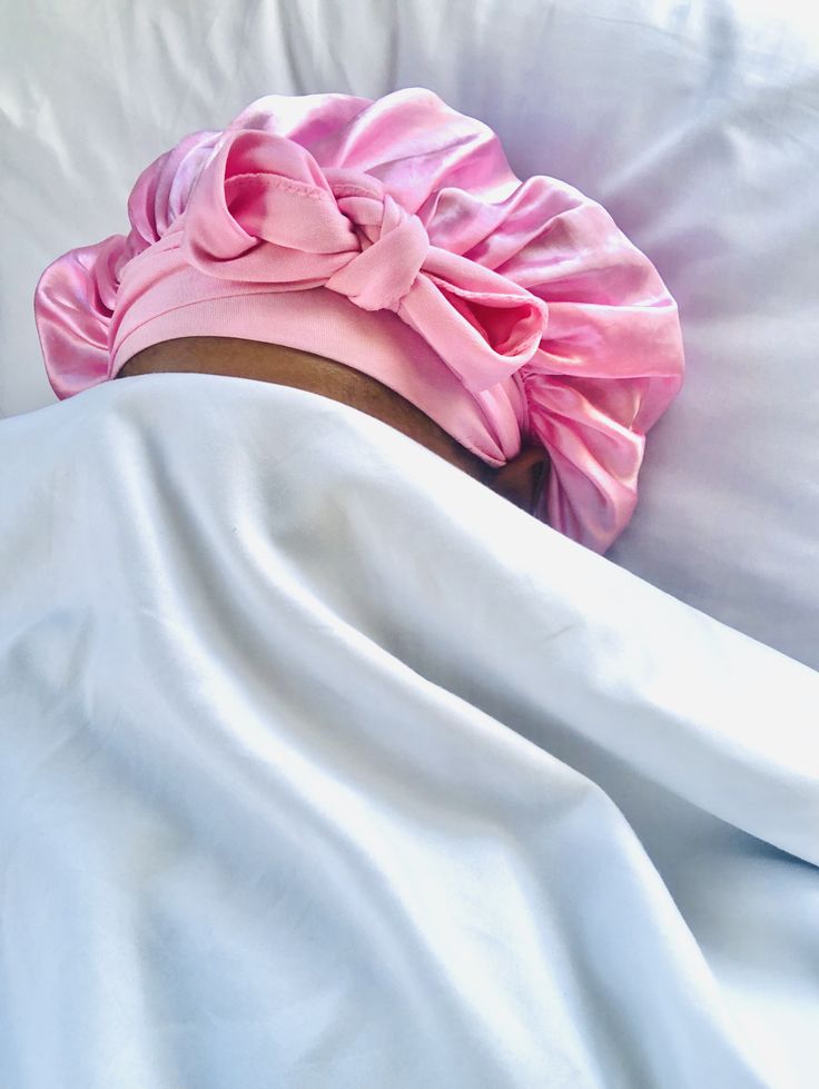 Natural hair protected while sleeping during harmattan