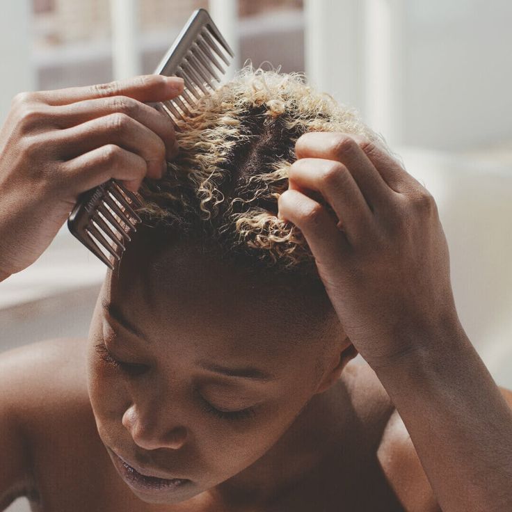 Natural hair routine focused on scalp health