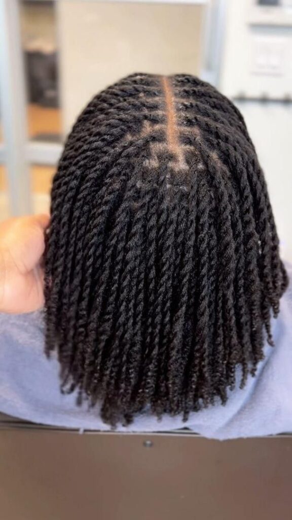 protective Rope twists on natural 4C hair