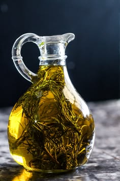 Homemade rosemary infused oil for natural hair