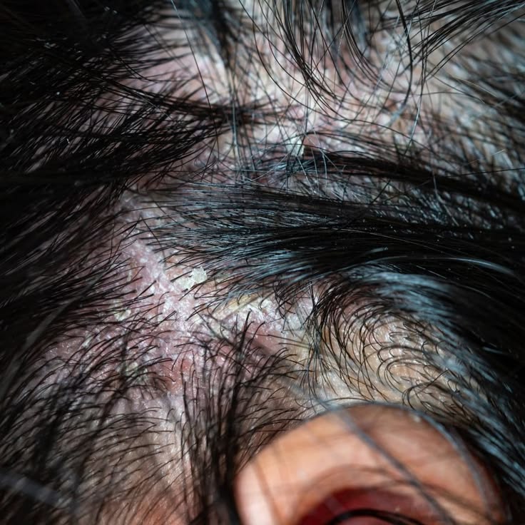 Seborrheic dermatitis scalp illustration