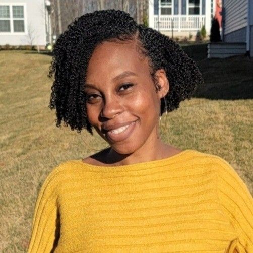 cute side-parted wash-and-go on natural 4C hair