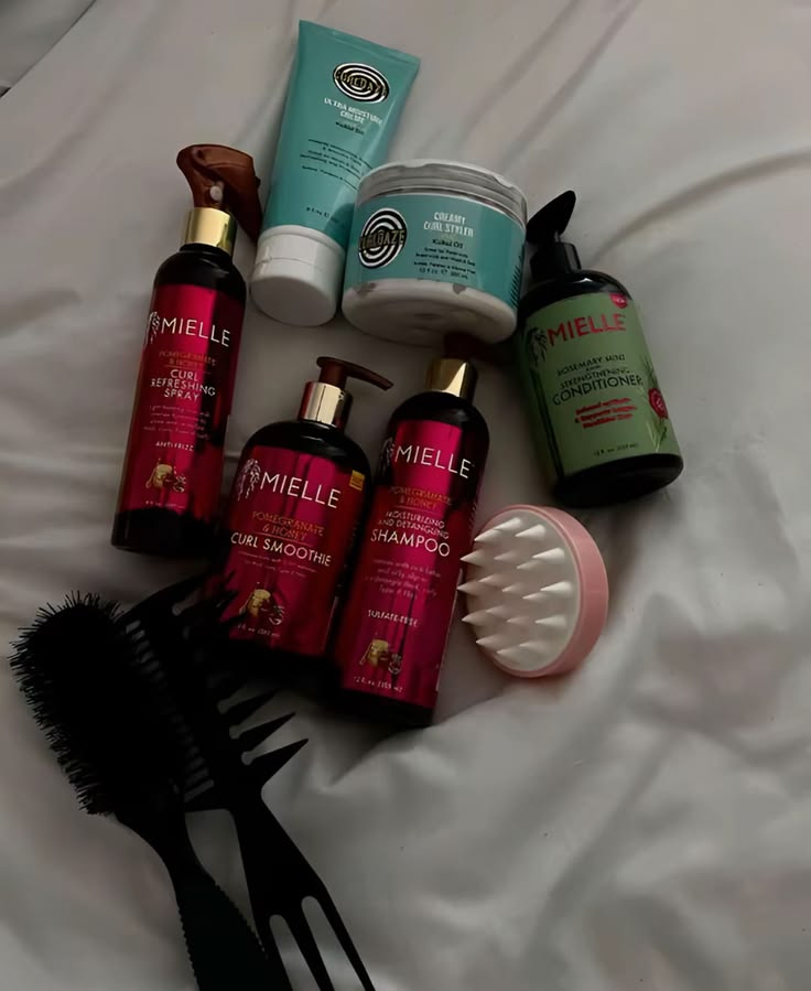 Simple natural 4C hair care routine products