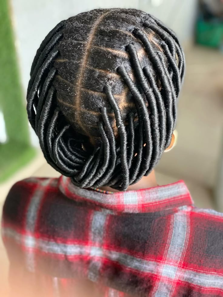 Natural 4C hair styled with African threading